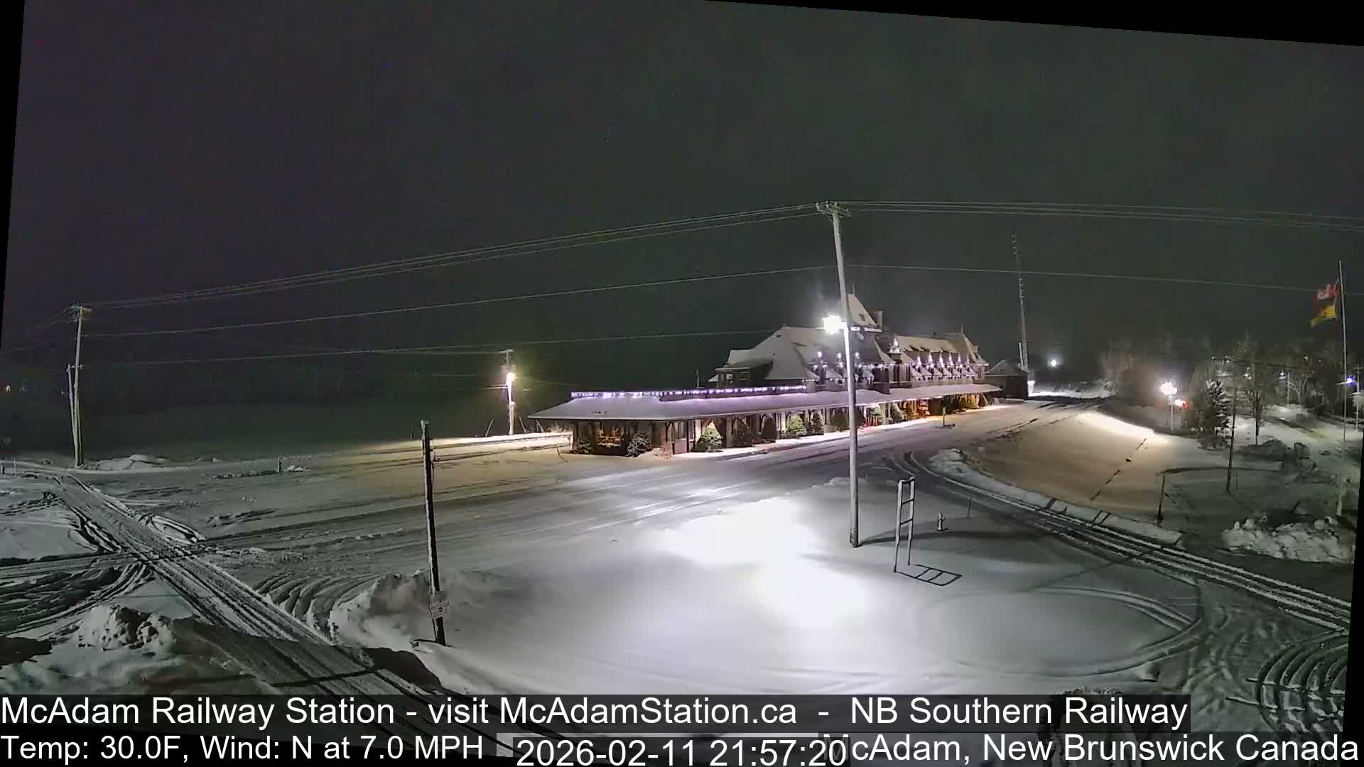 McAdam Railway Station Live Cam - McAdam, York, New Brunswick, Canada