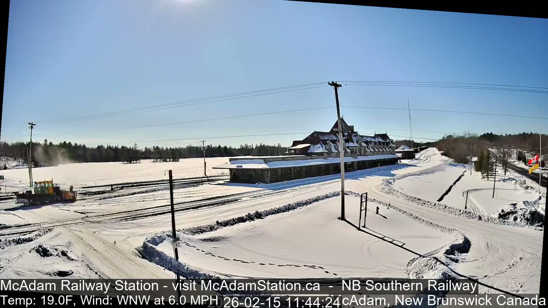 McAdam Railway Station Live Cam - McAdam, York, New Brunswick, Canada
