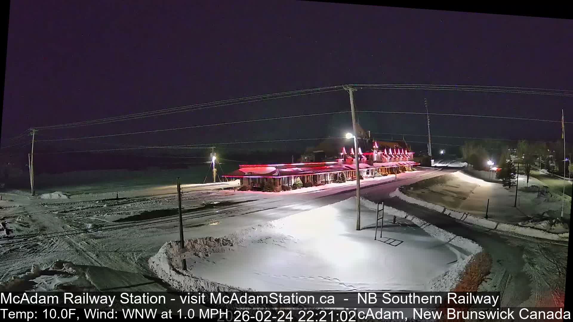 McAdam Railway Station Live Cam - McAdam, York, New Brunswick, Canada