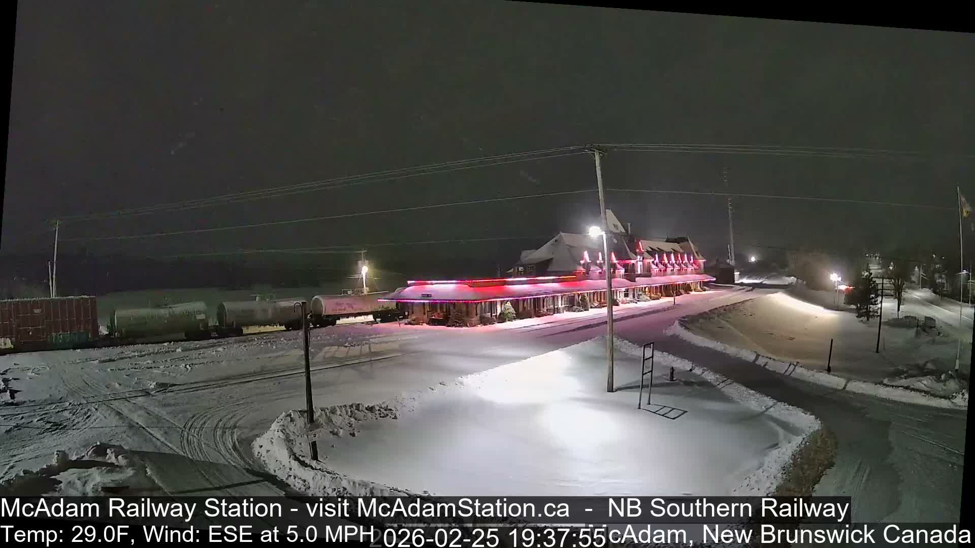 McAdam Railway Station Live Cam - McAdam, York, New Brunswick, Canada