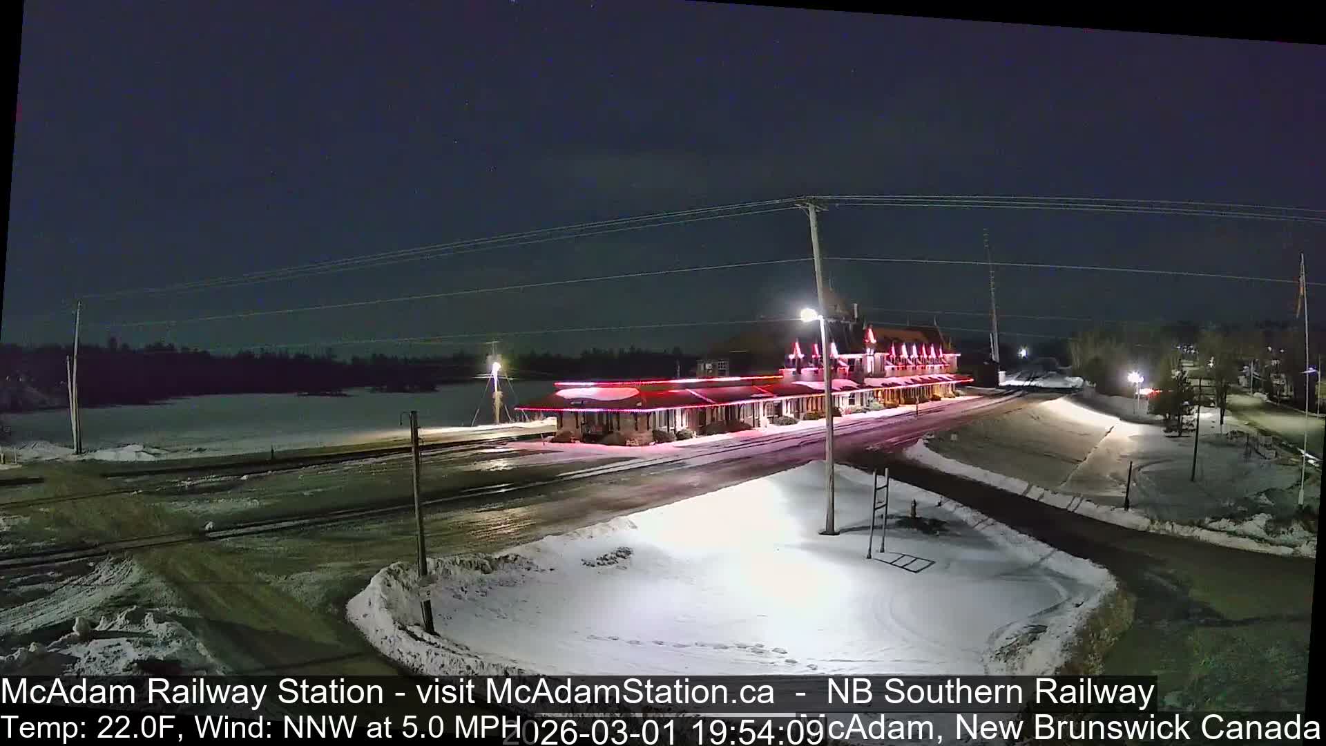 McAdam Railway Station Live Cam - McAdam, York, New Brunswick, Canada