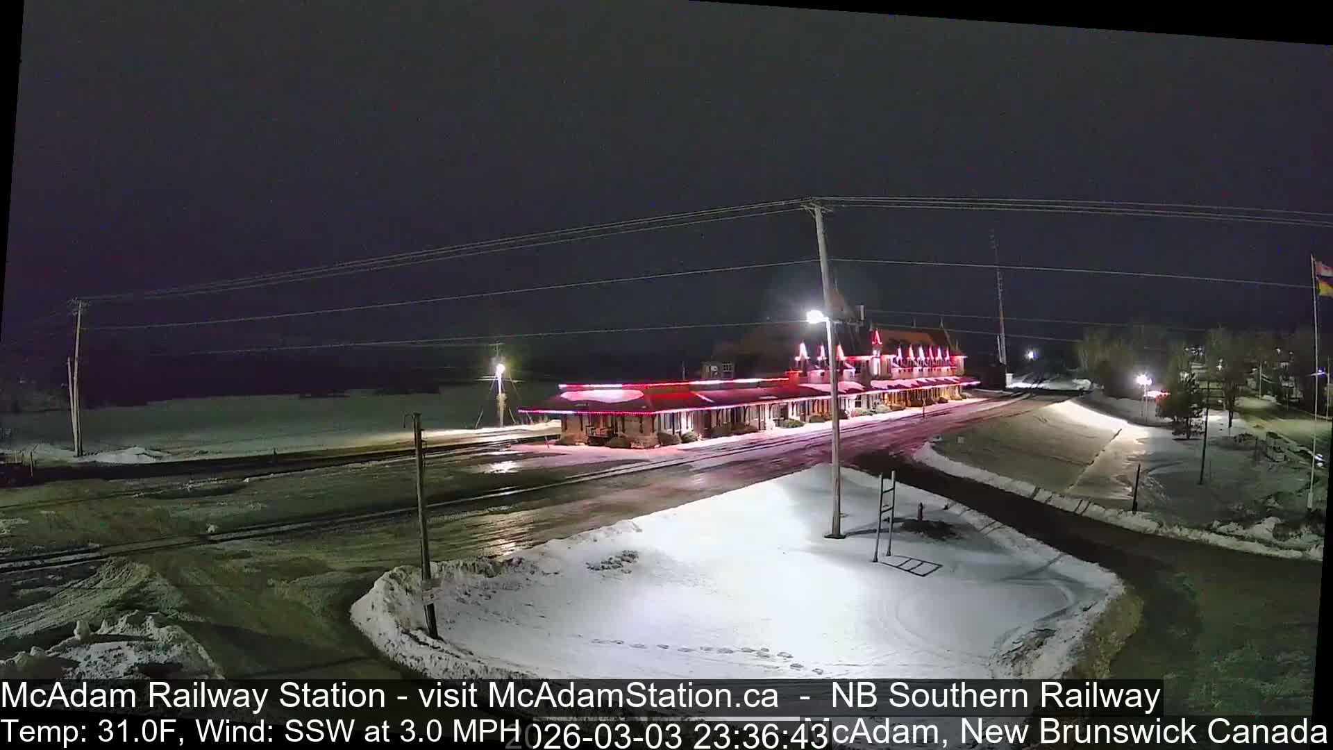 McAdam Railway Station Live Cam - McAdam, York, New Brunswick, Canada