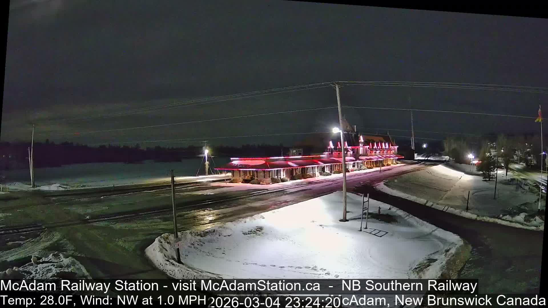 McAdam Railway Station Live Cam - McAdam, York, New Brunswick, Canada
