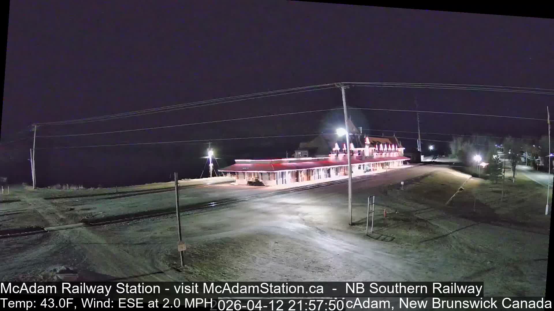 McAdam Railway Station Live Cam - McAdam, York, New Brunswick, Canada