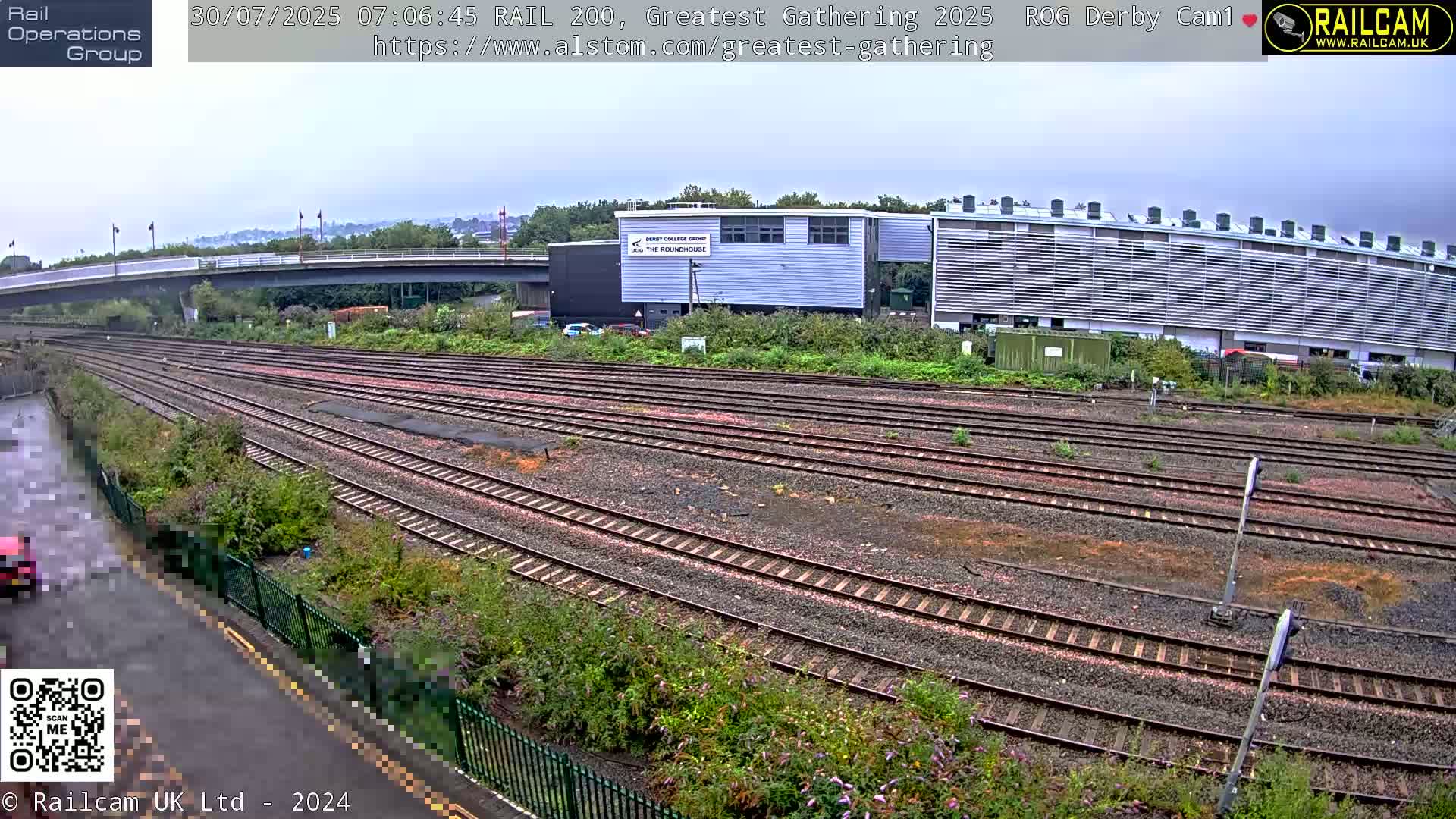 Derby Railway Station Live Cam - Derby, Derbyshire, East Mindlands, England, United Kingdom