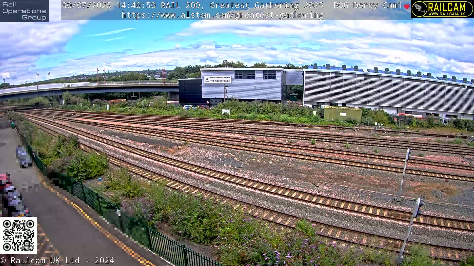 Derby Railway Station Live Cam - Derby, Derbyshire, East Mindlands, England, United Kingdom