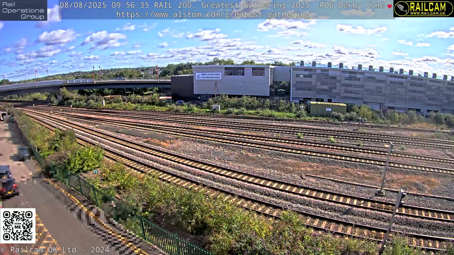 Derby Railway Station Live Cam - Derby, Derbyshire, East Mindlands, England, United Kingdom