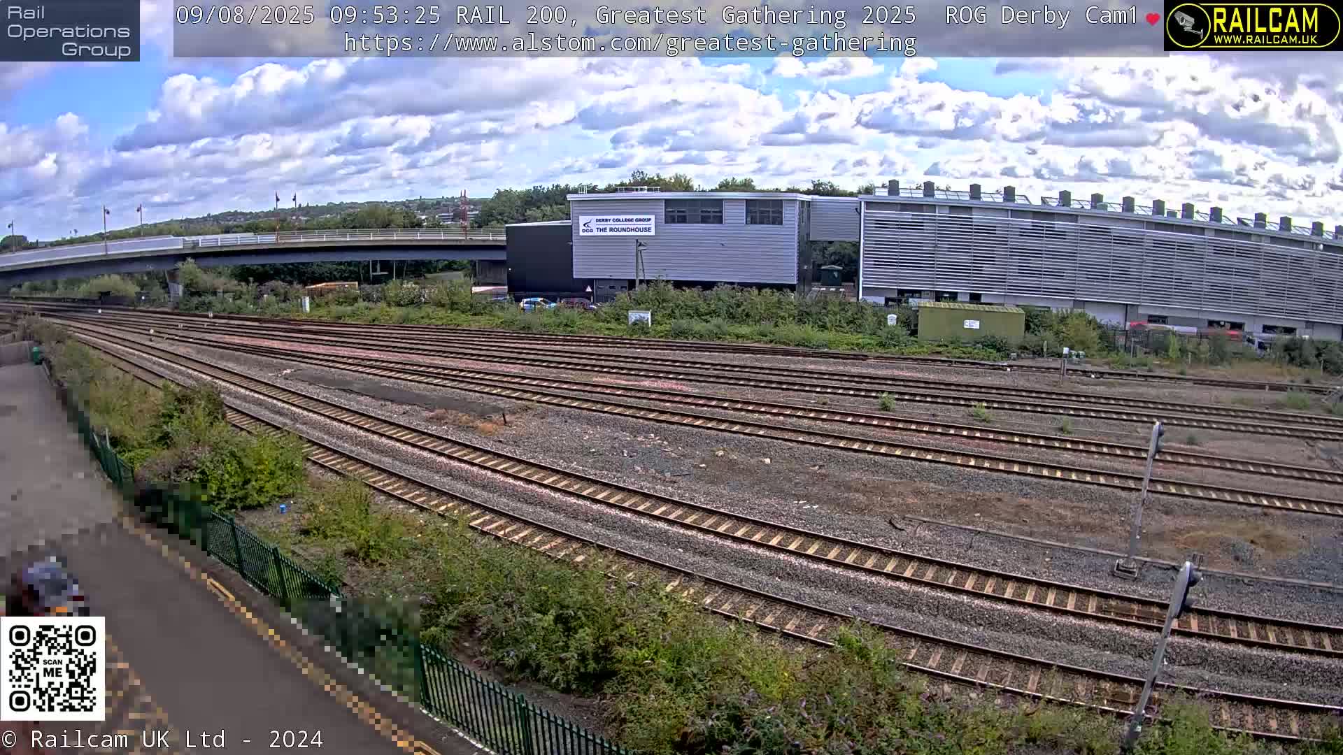 Derby Railway Station Live Cam - Derby, Derbyshire, East Mindlands, England, United Kingdom