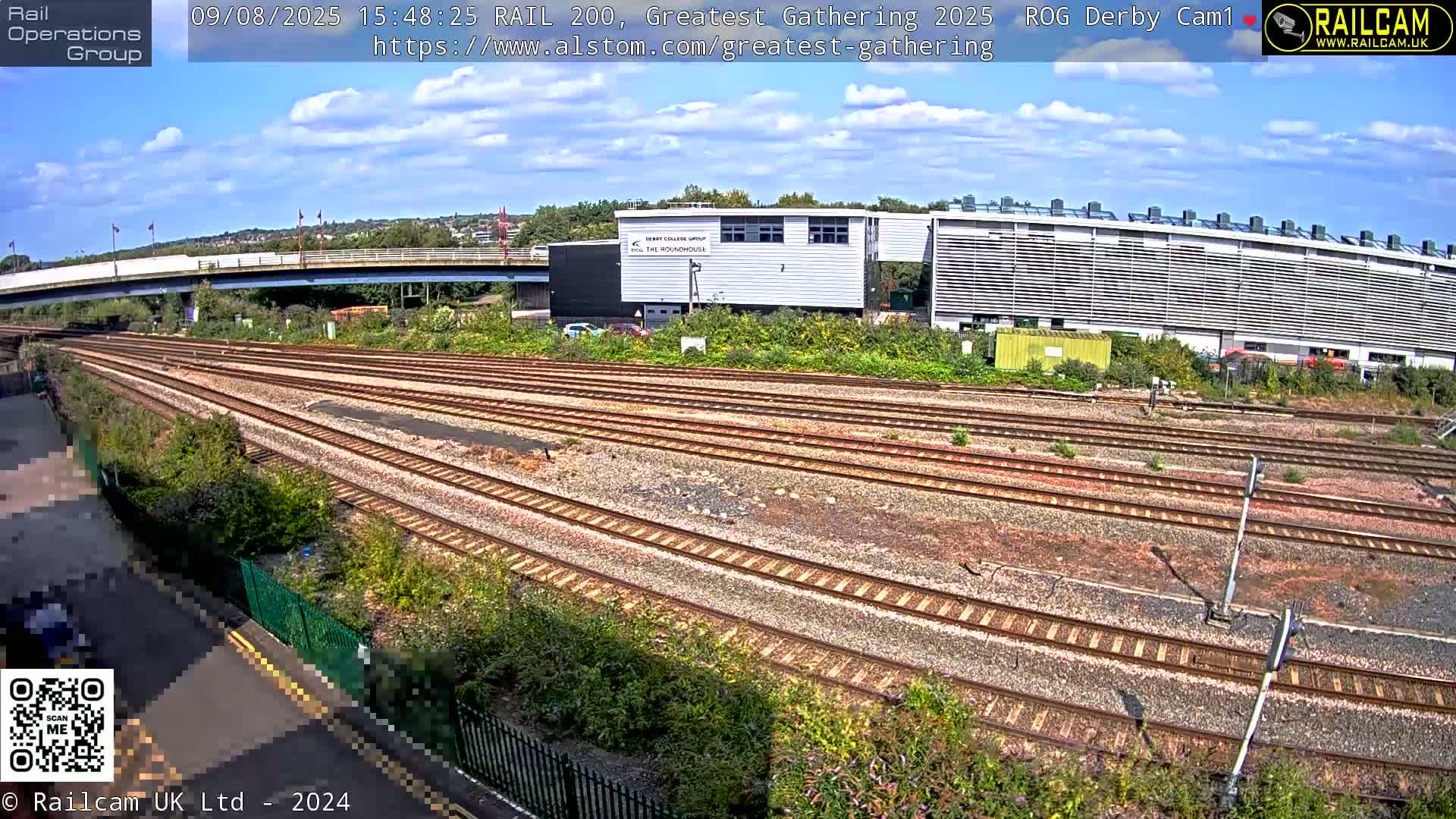Derby Railway Station Live Cam - Derby, Derbyshire, East Mindlands, England, United Kingdom