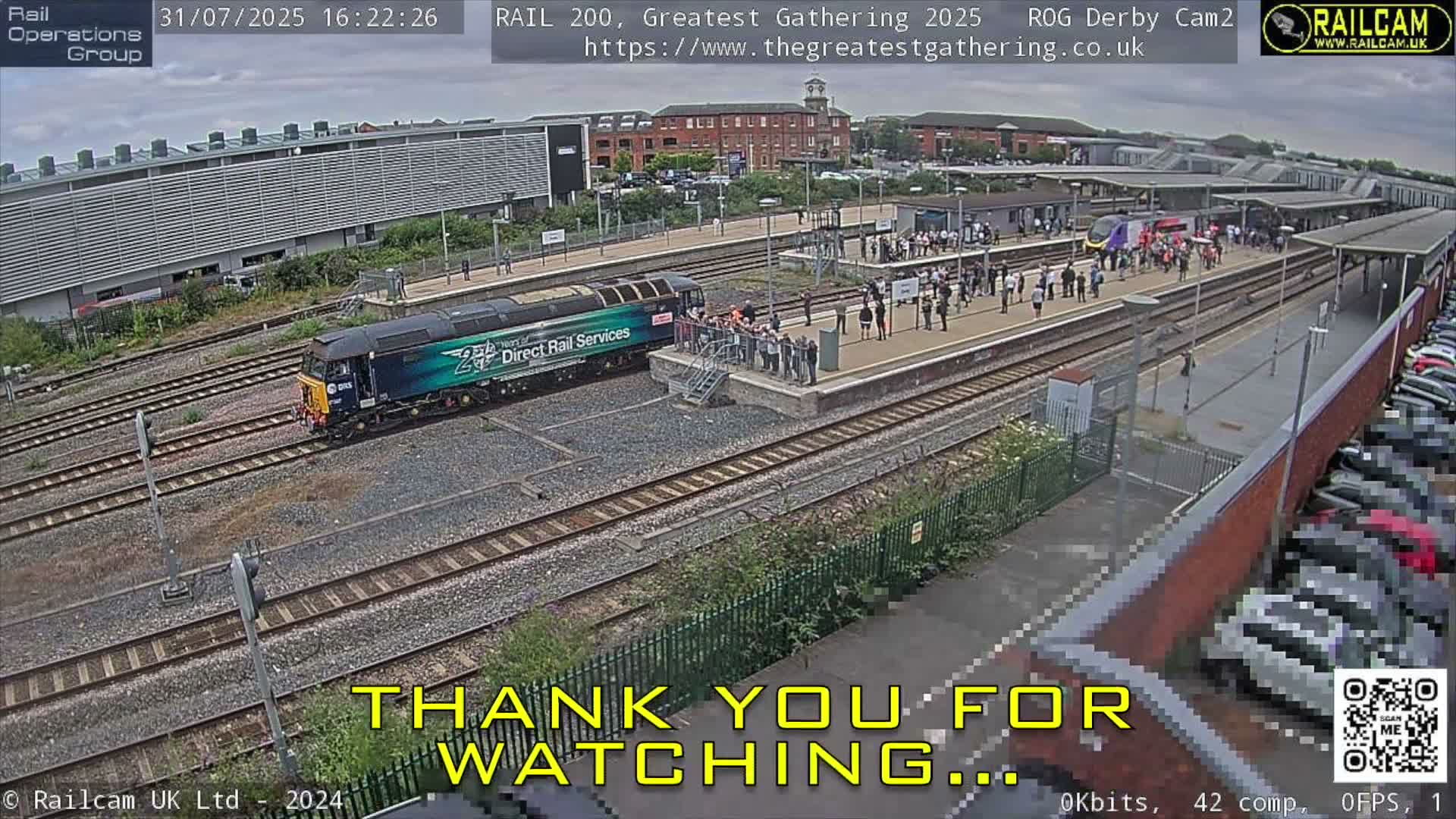 Derby Railway Station Live Cam - Derby, Derbyshire, East Mindlands, England, United Kingdom