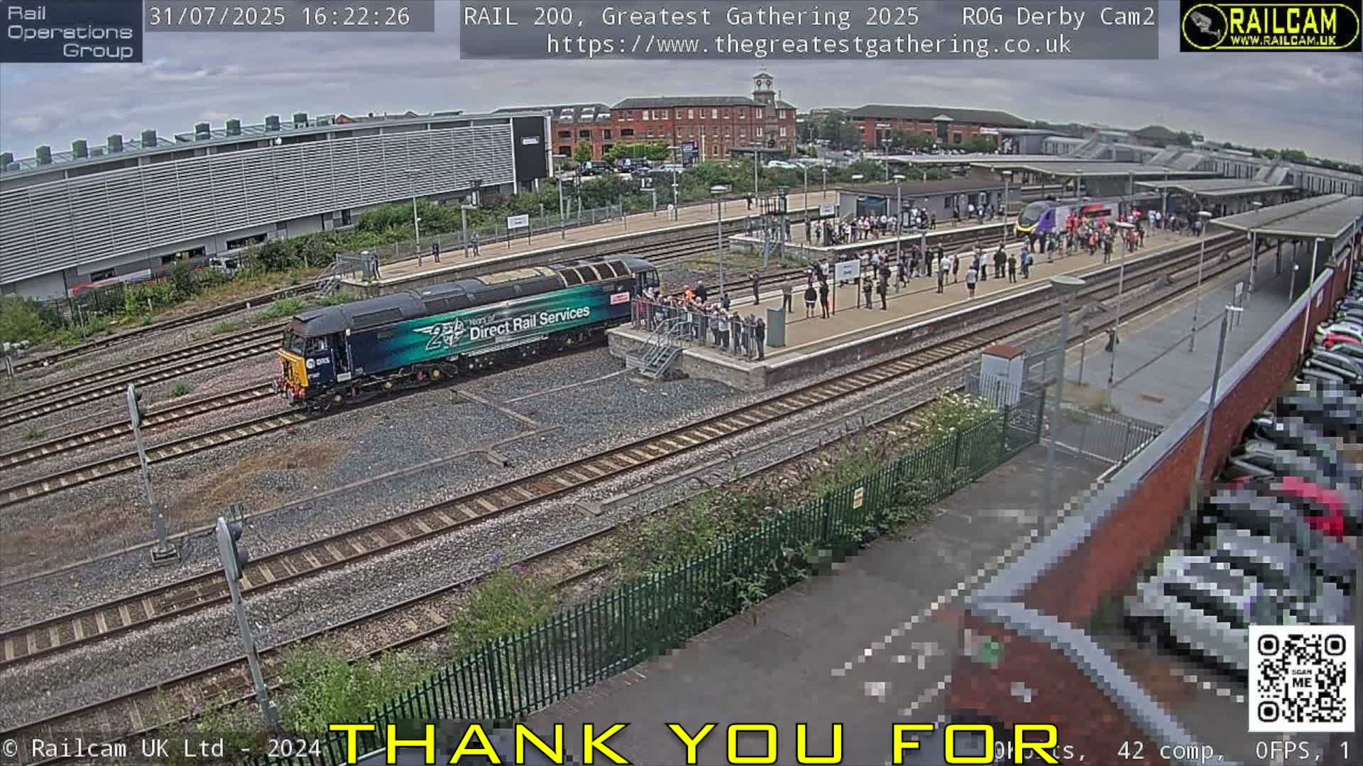 Derby Railway Station Live Cam - Derby, Derbyshire, East Mindlands, England, United Kingdom
