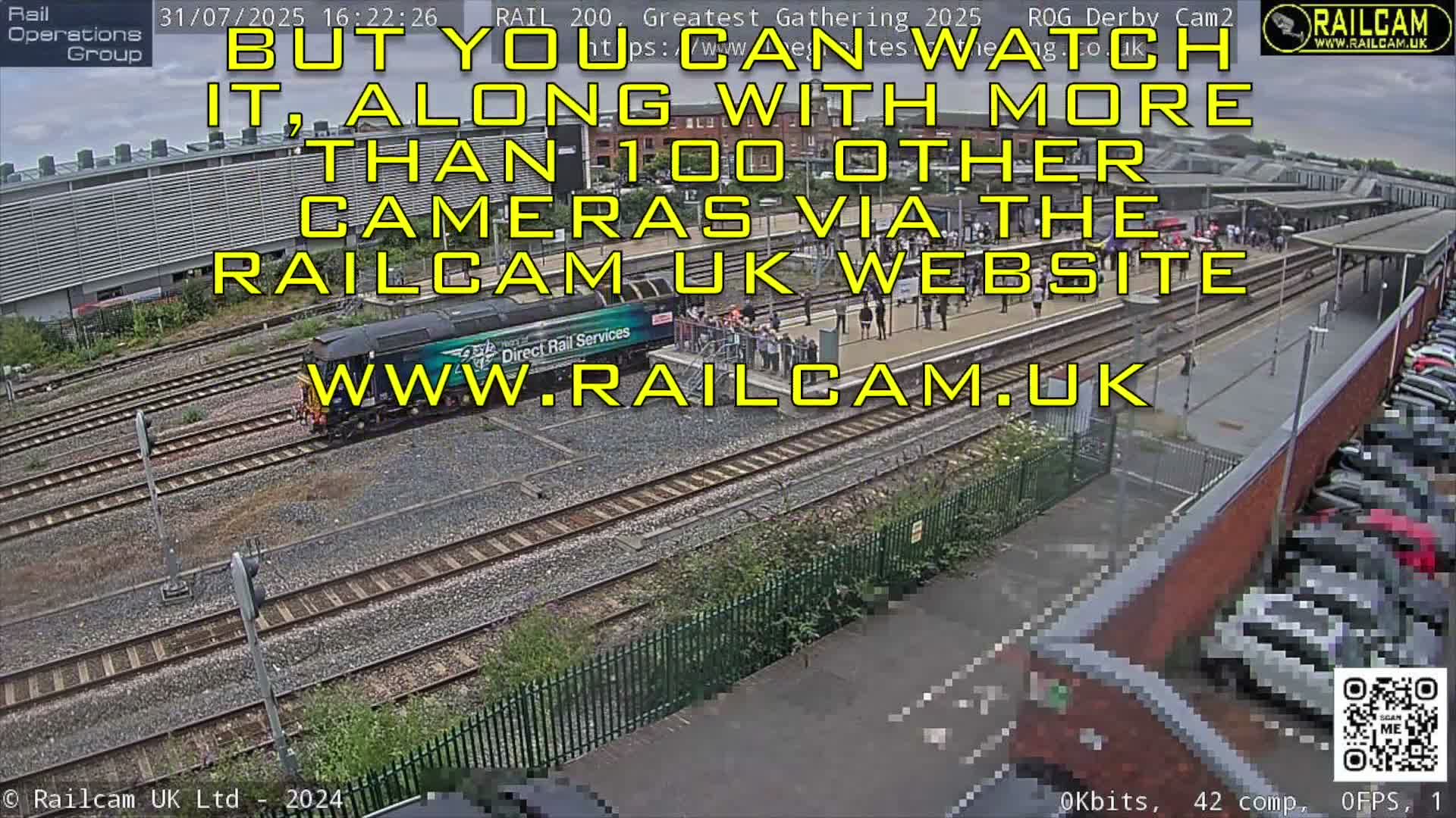 Derby Railway Station Live Cam - Derby, Derbyshire, East Mindlands, England, United Kingdom