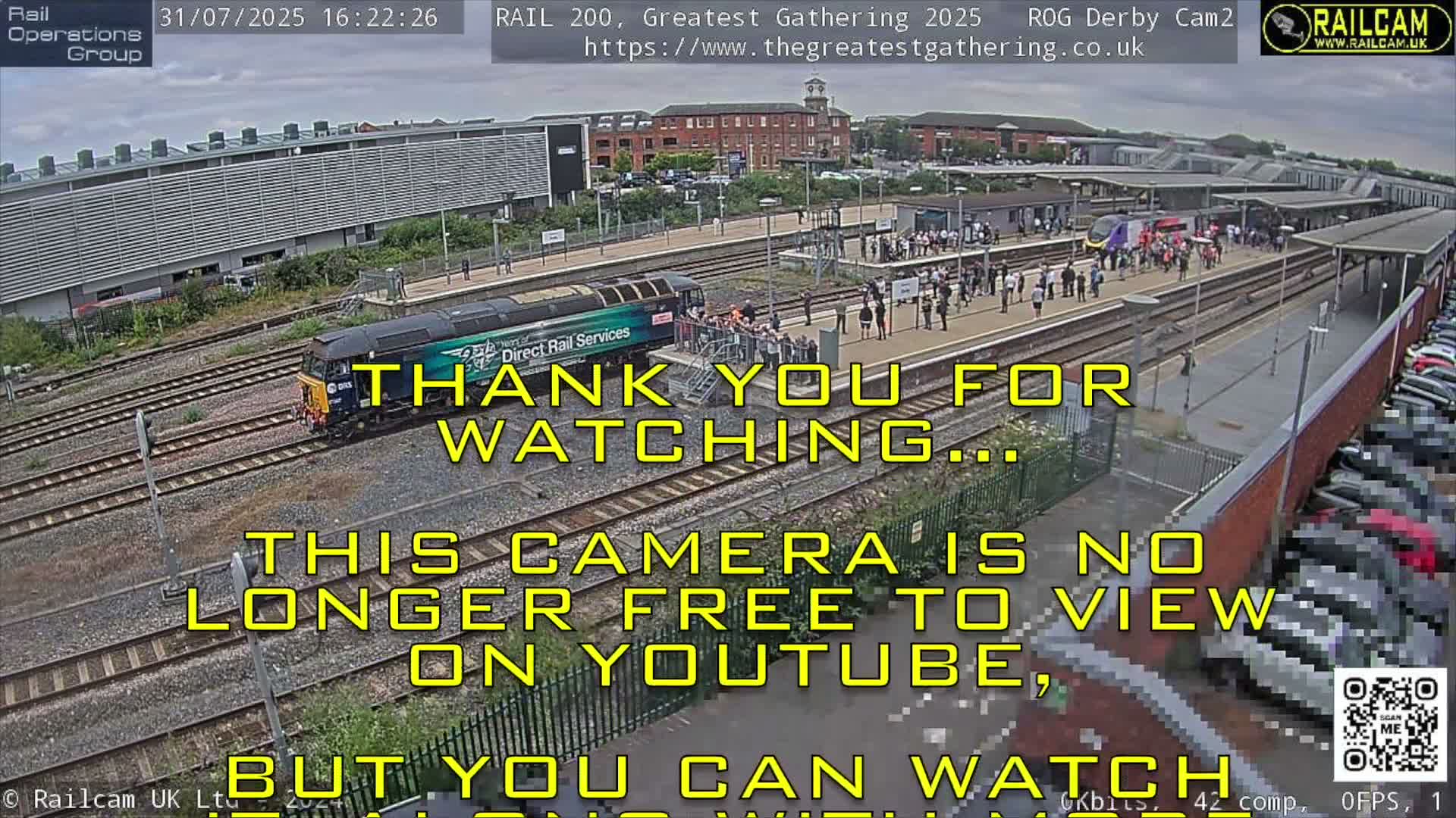Derby Railway Station Live Cam - Derby, Derbyshire, East Mindlands, England, United Kingdom