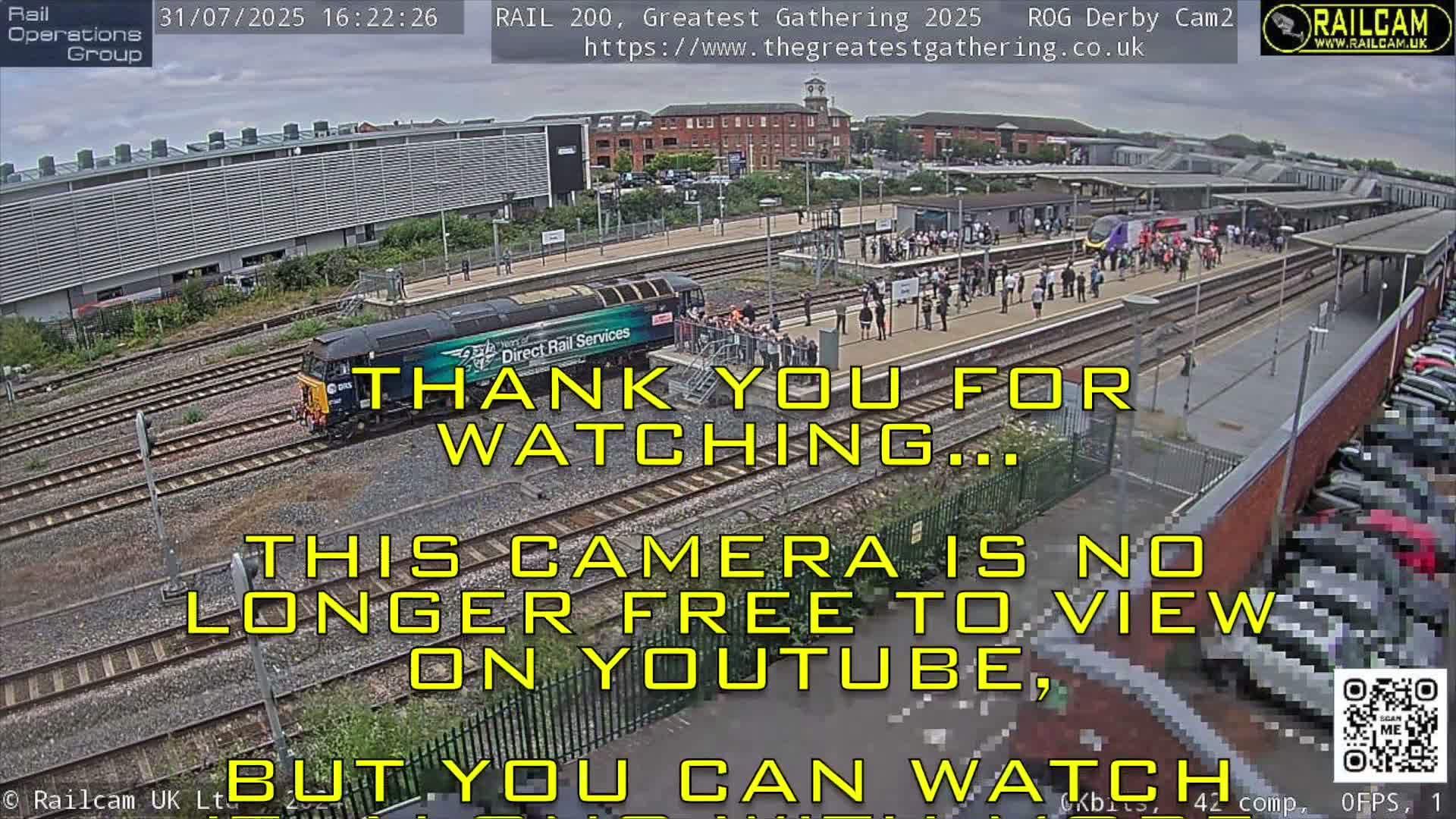 Derby Railway Station Live Cam - Derby, Derbyshire, East Mindlands, England, United Kingdom