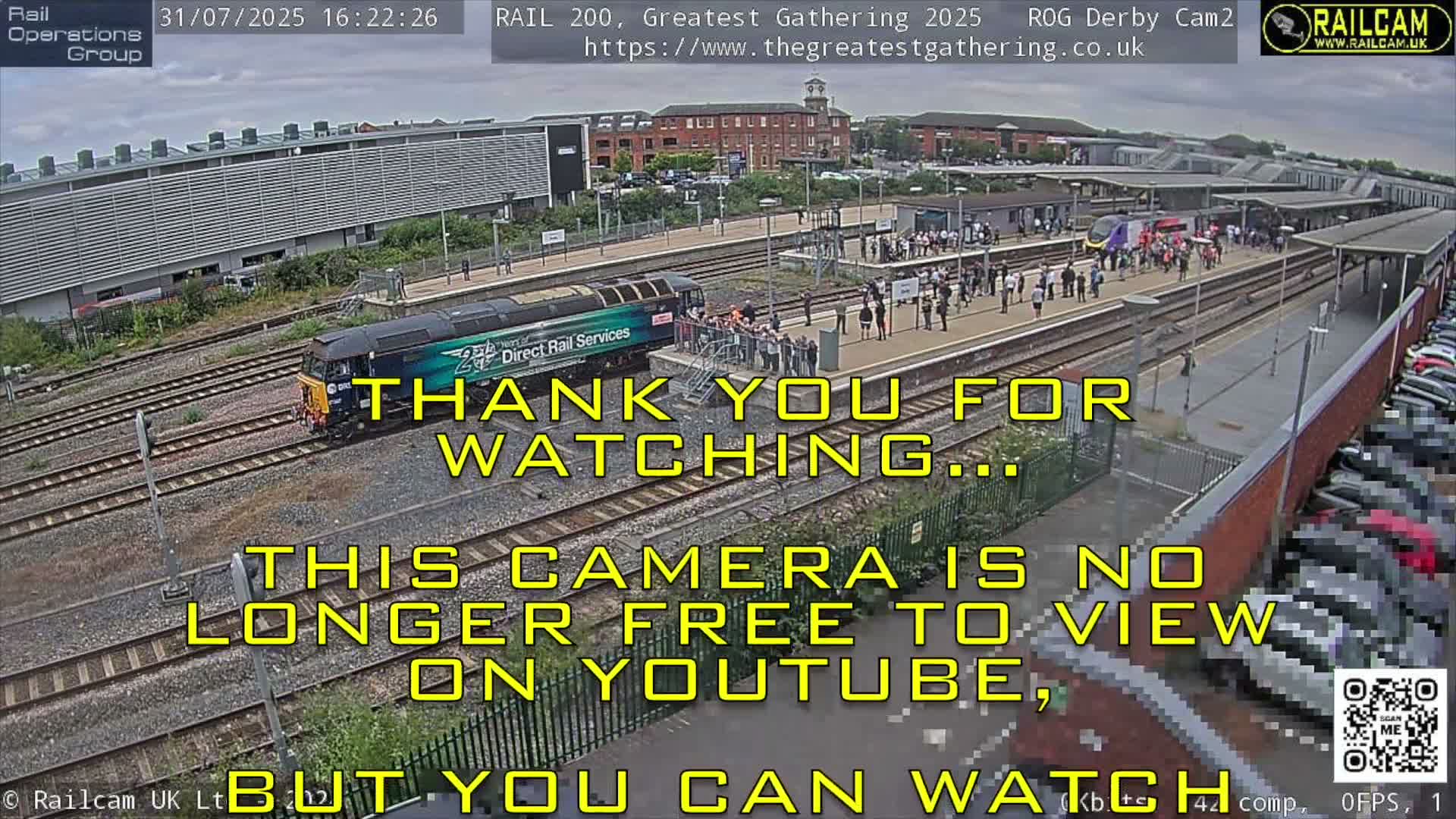 Derby Railway Station Live Cam - Derby, Derbyshire, East Mindlands, England, United Kingdom
