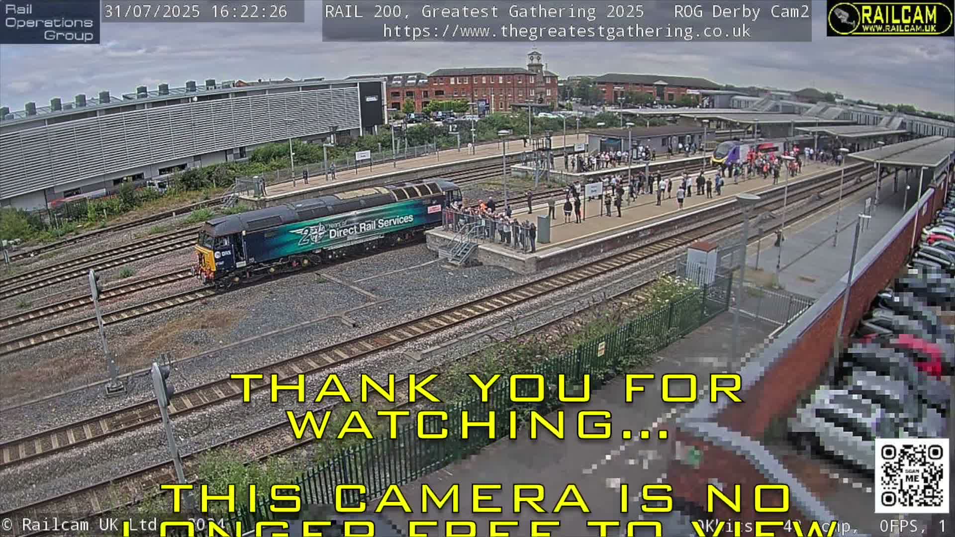 Derby Railway Station Live Cam - Derby, Derbyshire, East Mindlands, England, United Kingdom