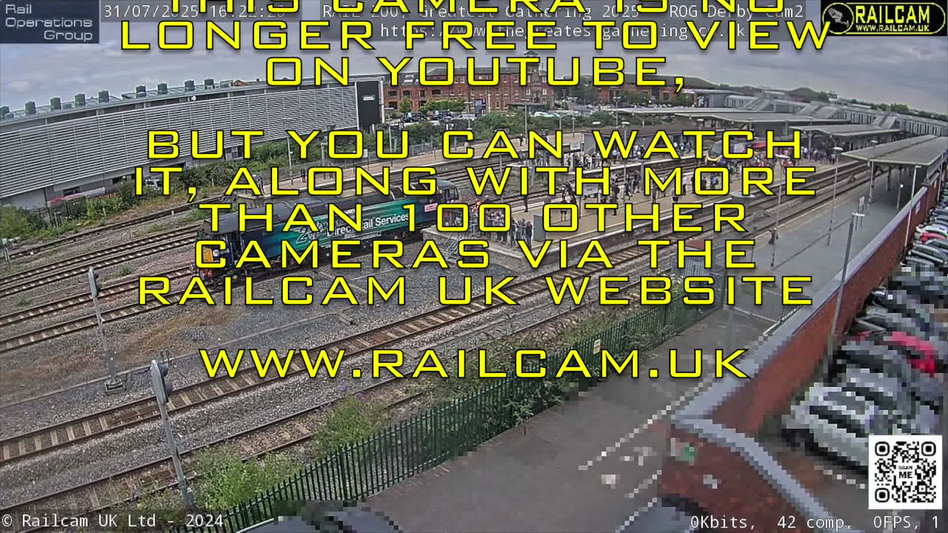 Derby Railway Station Live Cam - Derby, Derbyshire, East Mindlands, England, United Kingdom