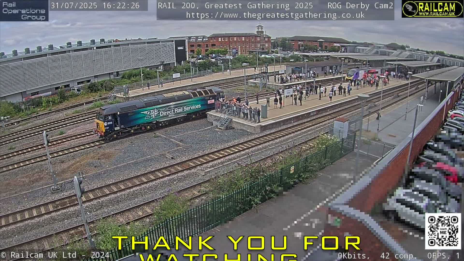 Derby Railway Station Live Cam - Derby, Derbyshire, East Mindlands, England, United Kingdom