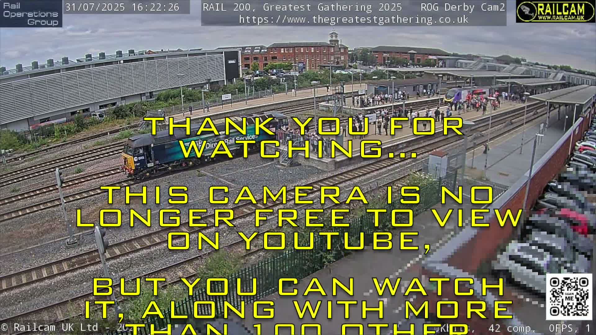 Derby Railway Station Live Cam - Derby, Derbyshire, East Mindlands, England, United Kingdom