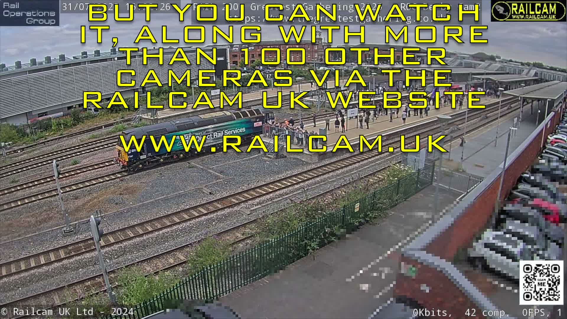 Derby Railway Station Live Cam - Derby, Derbyshire, East Mindlands, England, United Kingdom