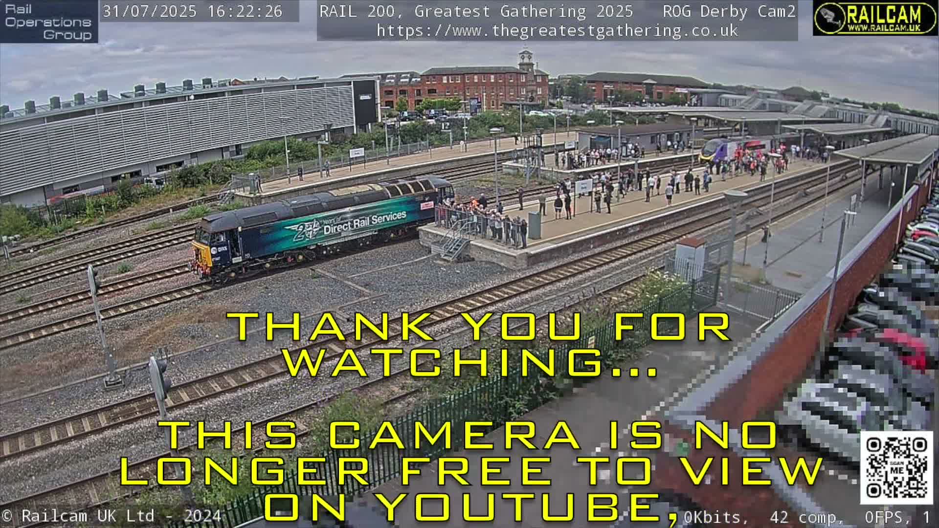 Derby Railway Station Live Cam - Derby, Derbyshire, East Mindlands, England, United Kingdom