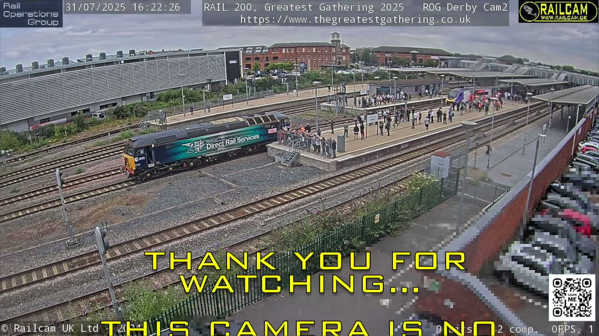 Derby Railway Station Live Cam - Derby, Derbyshire, East Mindlands, England, United Kingdom