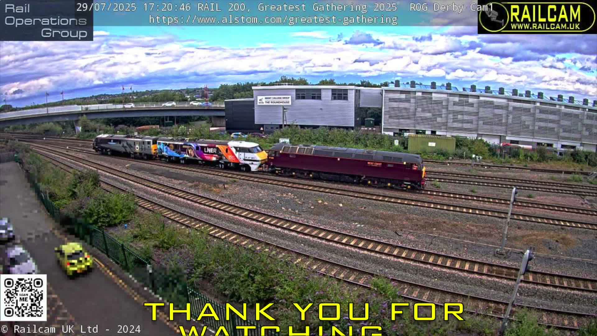 Derby Railway Station Live Cam - Derby, Derbyshire, East Mindlands, England, United Kingdom