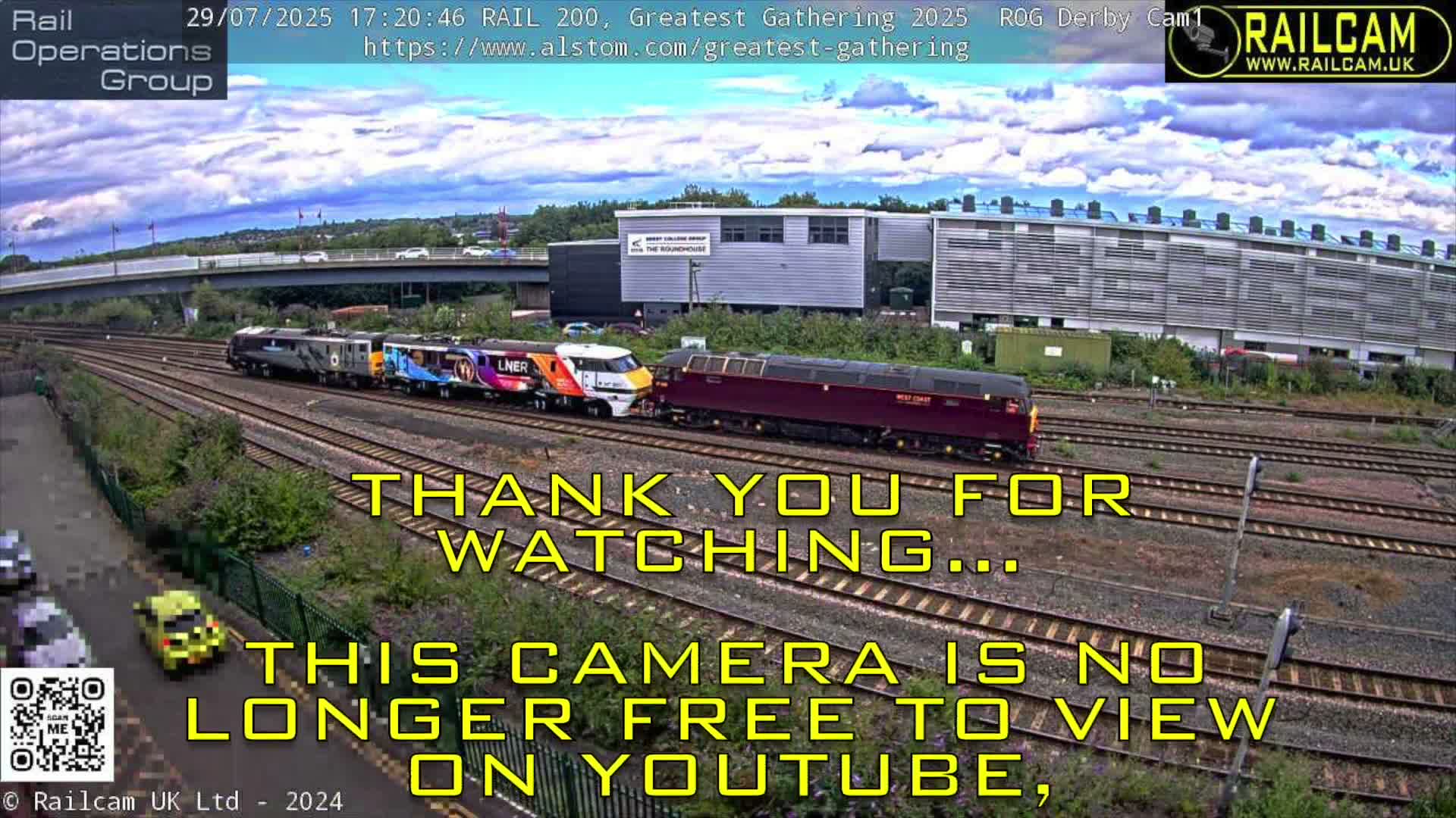 Derby Railway Station Live Cam - Derby, Derbyshire, East Mindlands, England, United Kingdom