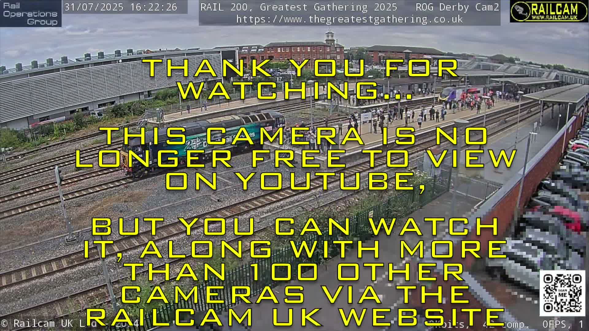 Derby Railway Station Live Cam - Derby, Derbyshire, East Mindlands, England, United Kingdom