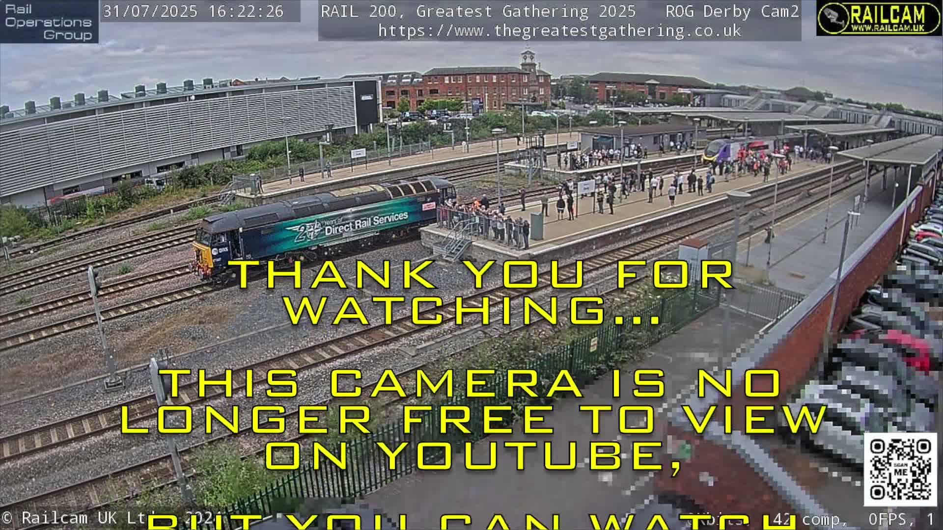 Derby Railway Station Live Cam - Derby, Derbyshire, East Mindlands, England, United Kingdom