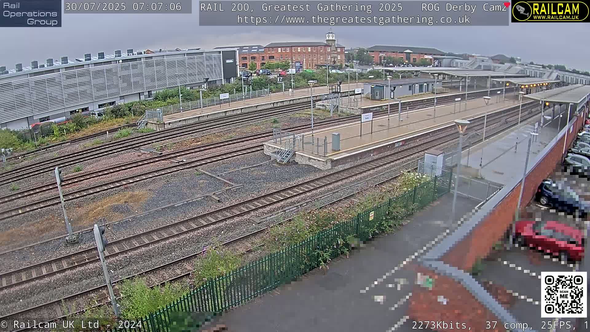 Derby City & Derby Railway Station Live Cam - Derby, Derbyshire, East Mindlands, England, United Kingdom