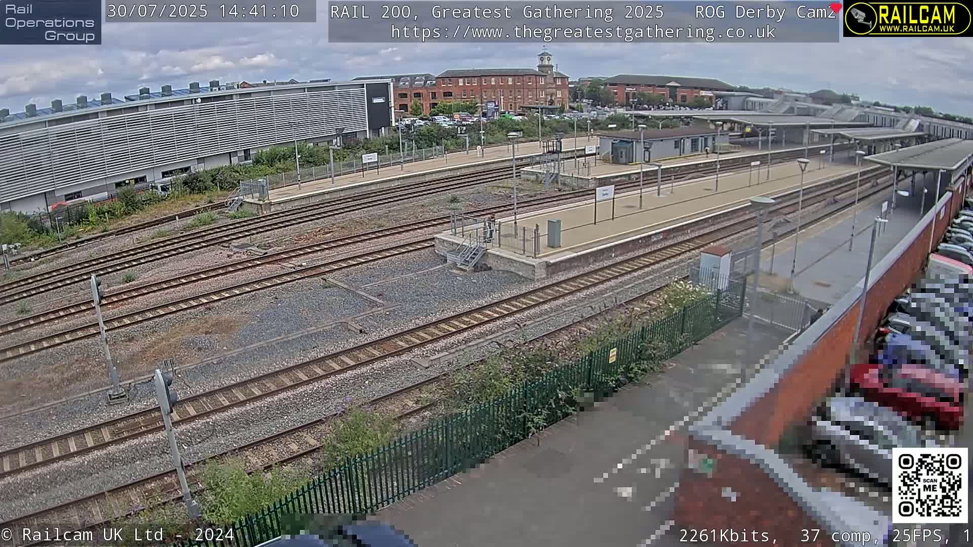 Derby City & Derby Railway Station Live Cam - Derby, Derbyshire, East Mindlands, England, United Kingdom