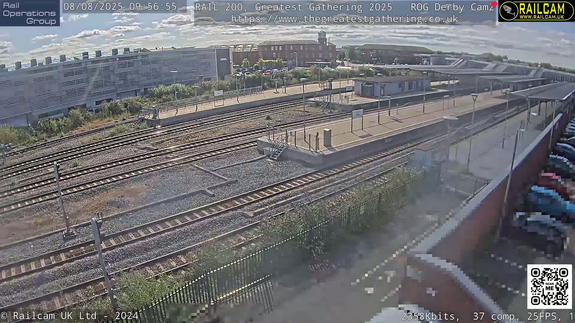 Derby City & Derby Railway Station Live Cam - Derby, Derbyshire, East Mindlands, England, United Kingdom