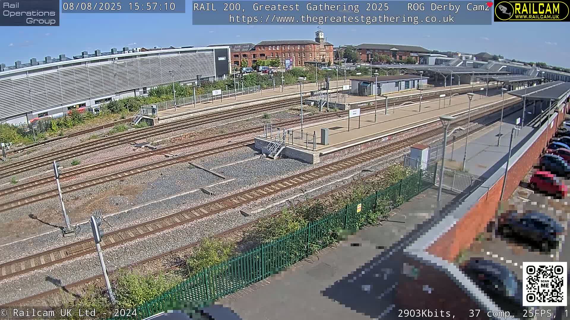 Derby City & Derby Railway Station Live Cam - Derby, Derbyshire, East Mindlands, England, United Kingdom