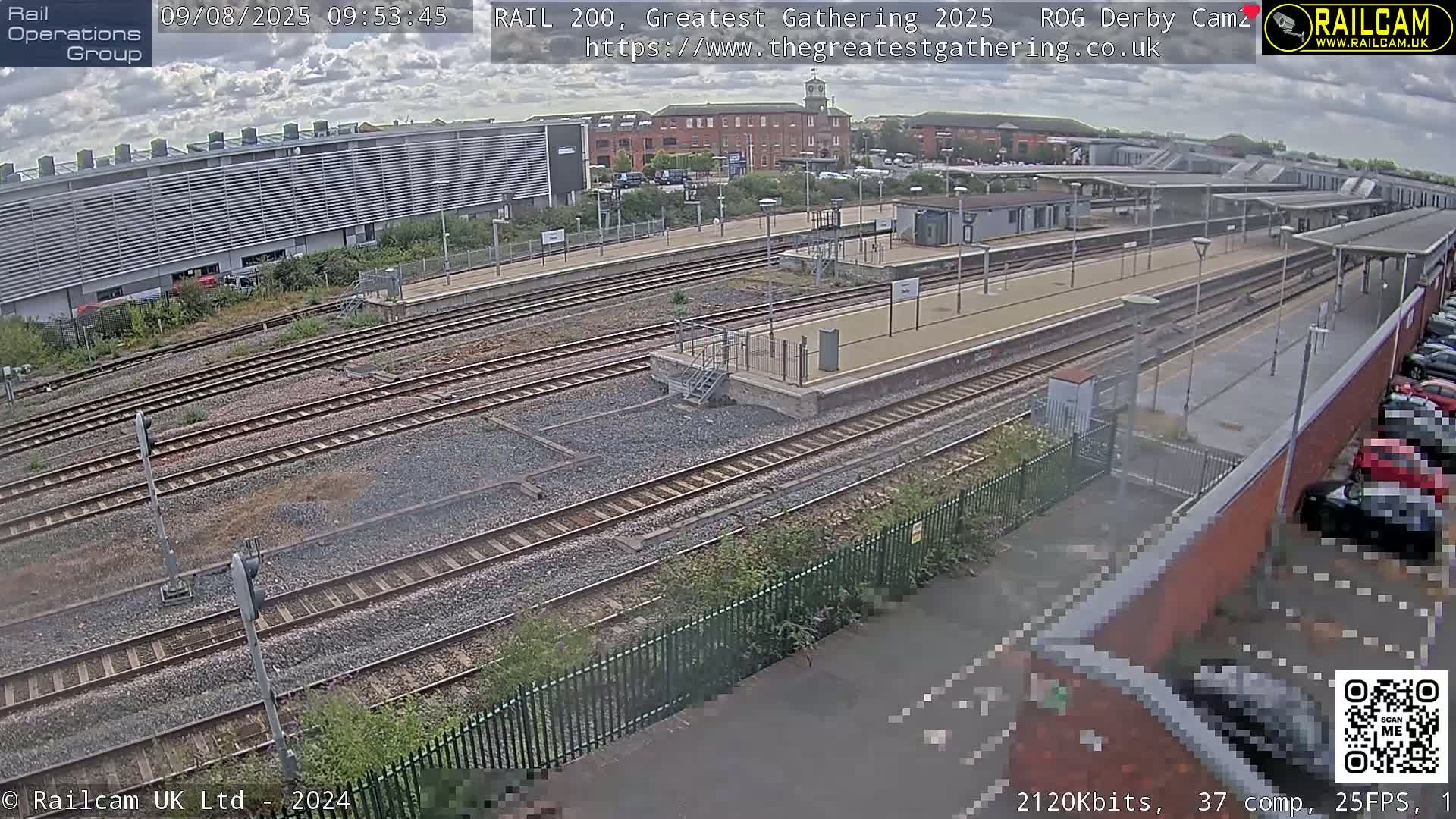 Derby City & Derby Railway Station Live Cam - Derby, Derbyshire, East Mindlands, England, United Kingdom