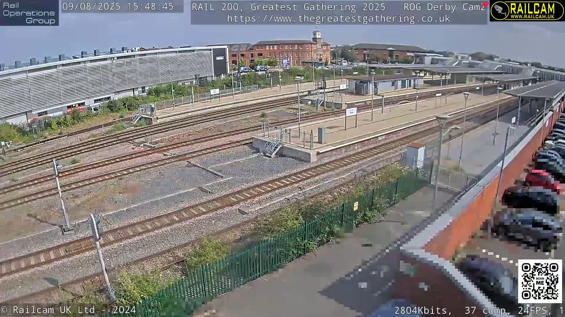 Derby City & Derby Railway Station Live Cam - Derby, Derbyshire, East Mindlands, England, United Kingdom