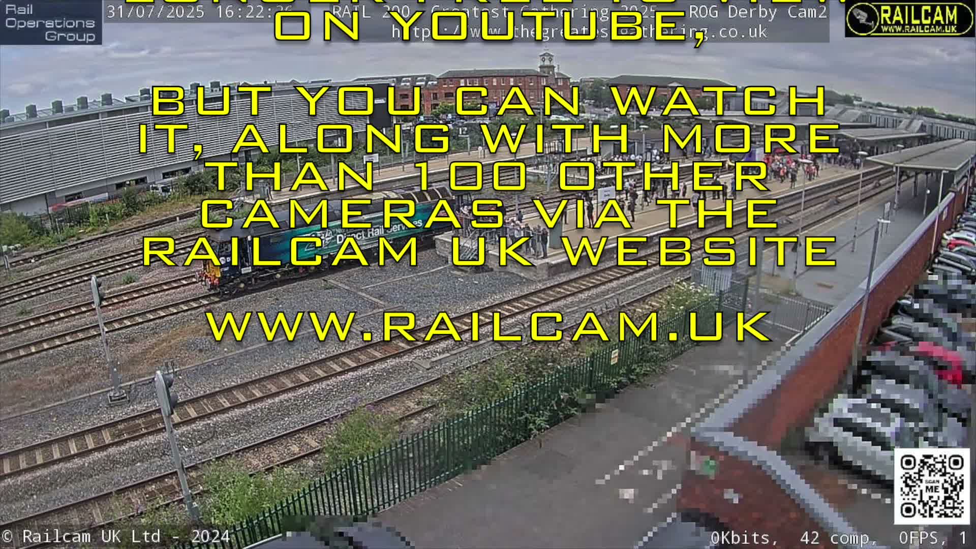 Derby City & Derby Railway Station Live Cam - Derby, Derbyshire, East Mindlands, England, United Kingdom