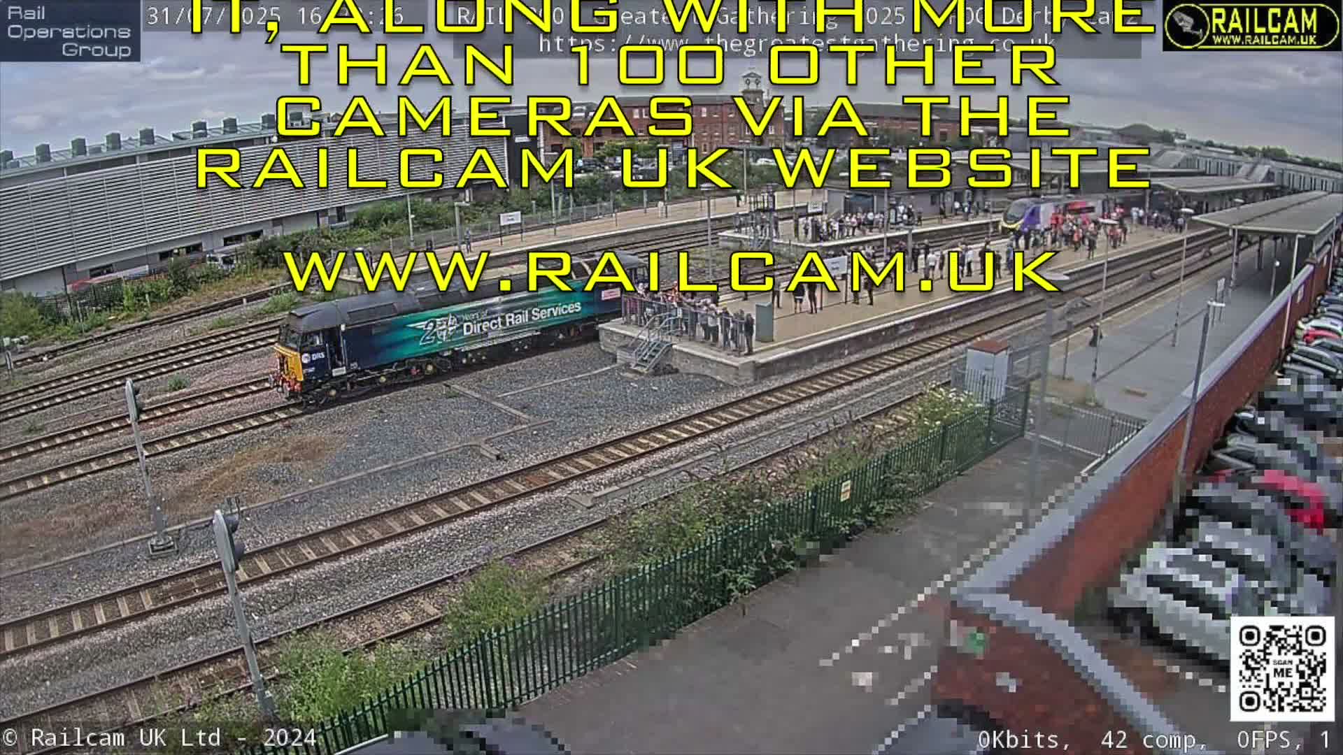Derby City & Derby Railway Station Live Cam - Derby, Derbyshire, East Mindlands, England, United Kingdom