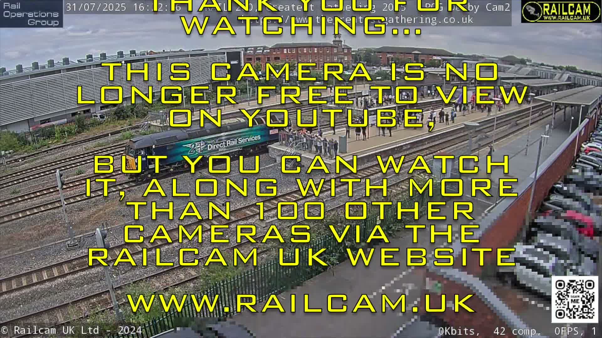 Derby City & Derby Railway Station Live Cam - Derby, Derbyshire, East Mindlands, England, United Kingdom