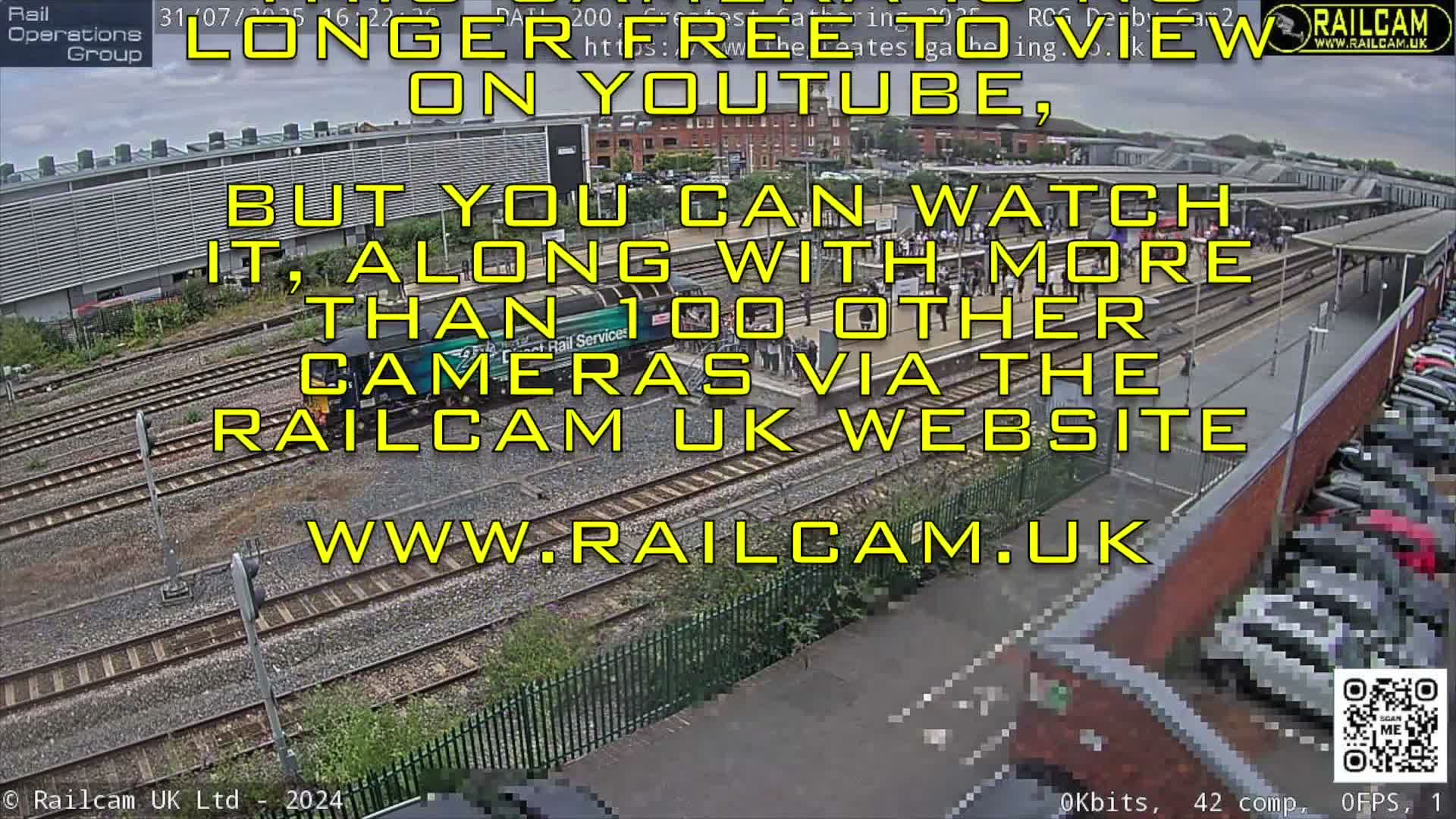 Derby City & Derby Railway Station Live Cam - Derby, Derbyshire, East Mindlands, England, United Kingdom