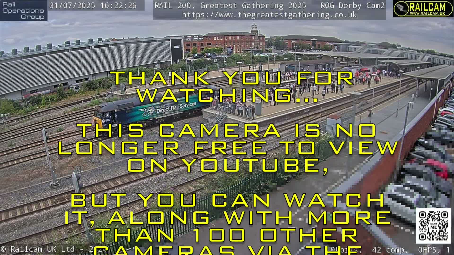 Derby City & Derby Railway Station Live Cam - Derby, Derbyshire, East Mindlands, England, United Kingdom