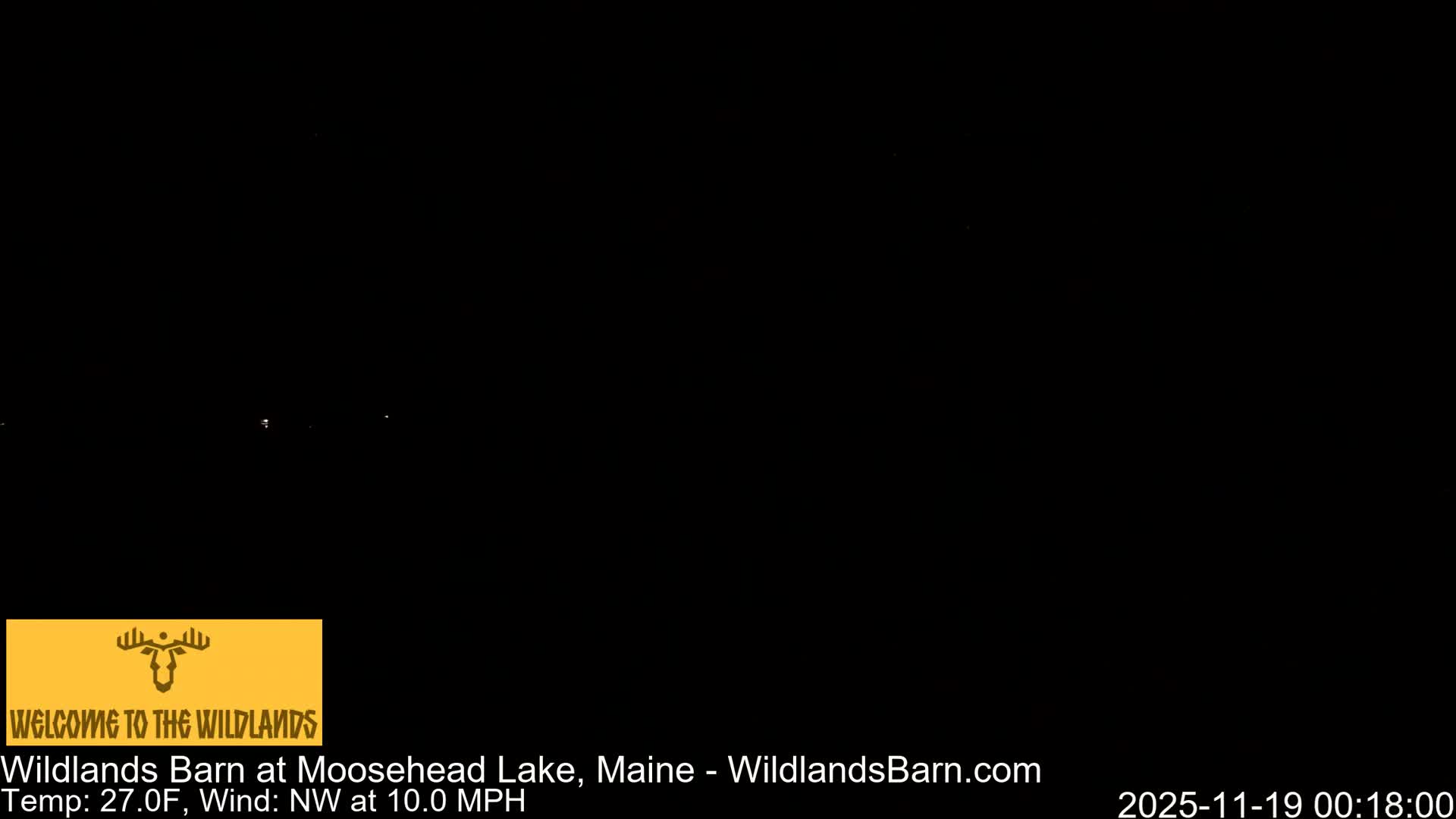 Moosehead Lake View from Wildlands Barn Live Cam - Northwest Piscataquis, Piscataquis, Maine, USA