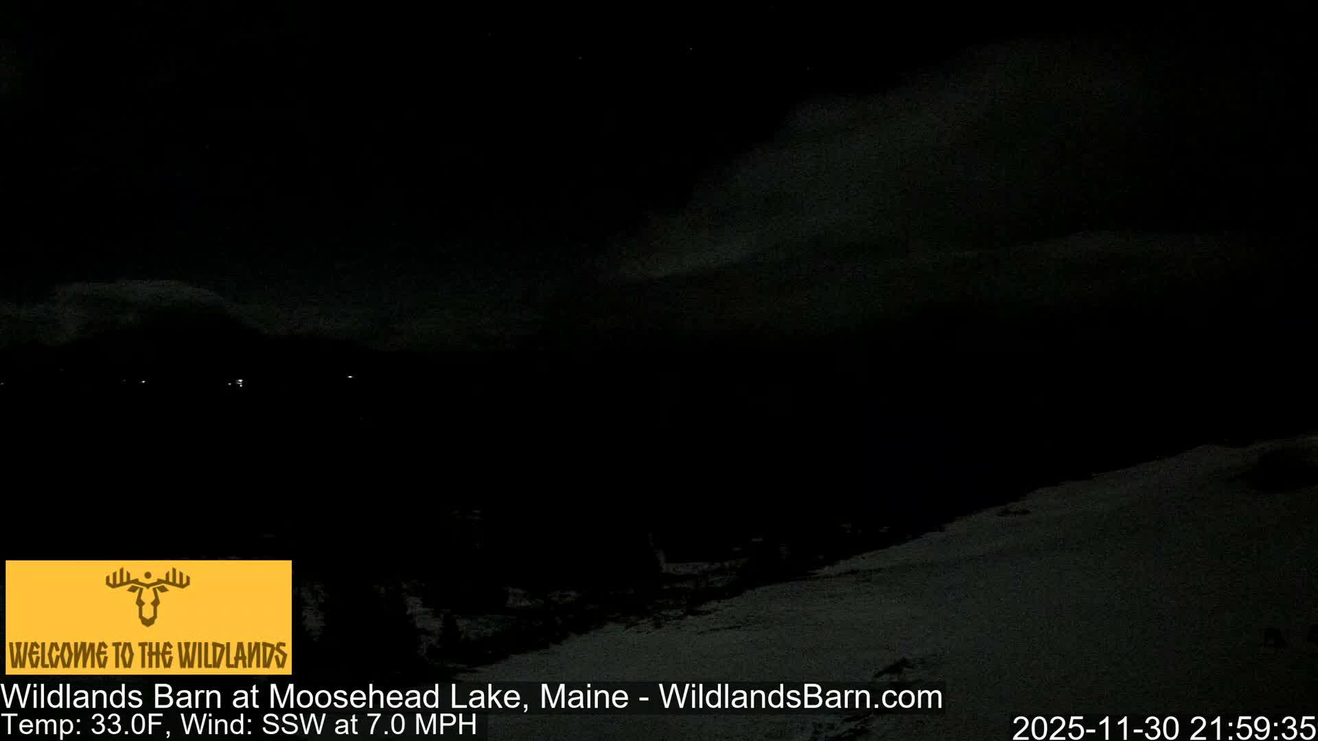 Moosehead Lake View from Wildlands Barn Live Cam - Northwest Piscataquis, Piscataquis, Maine, USA
