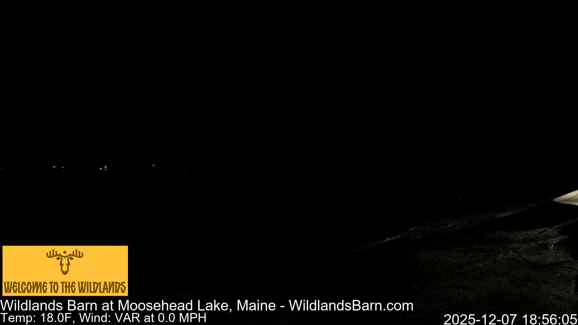 Moosehead Lake View from Wildlands Barn Live Cam - Northwest Piscataquis, Piscataquis, Maine, USA