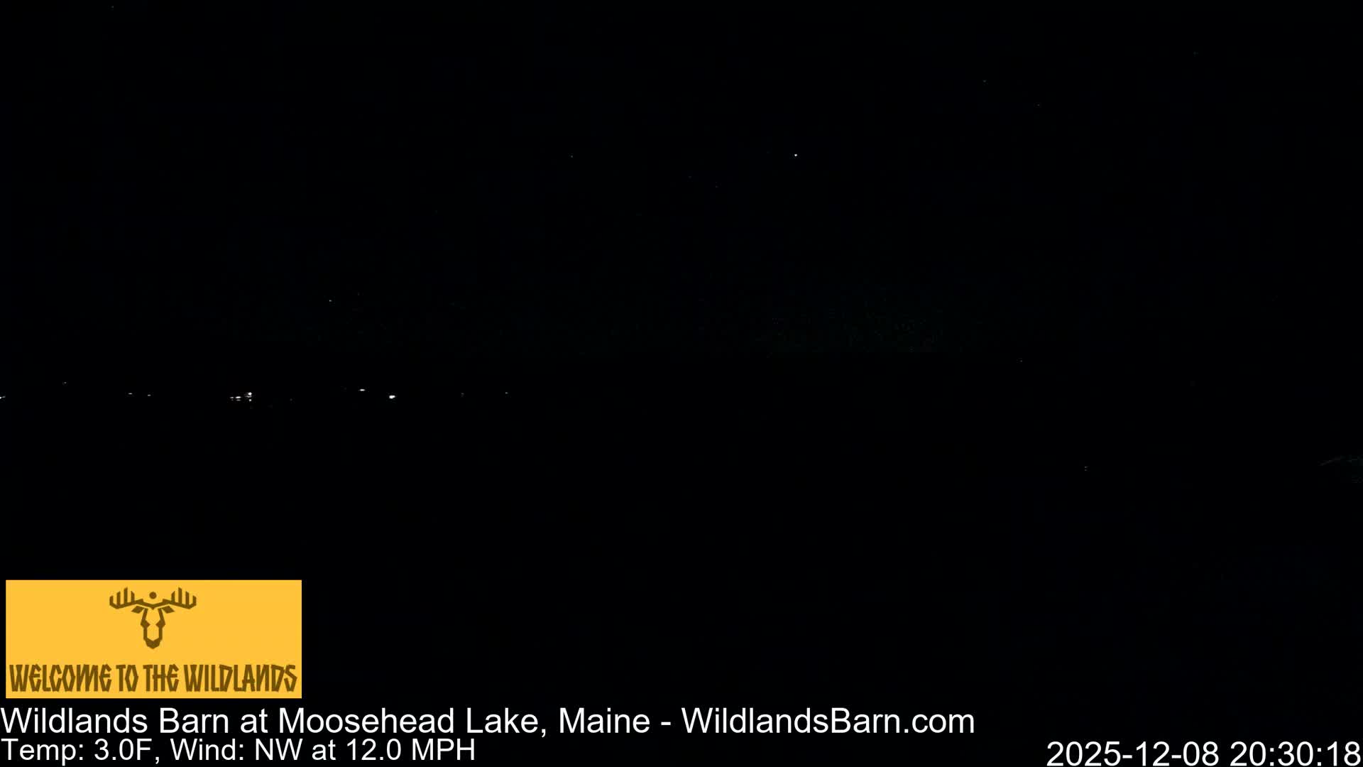 Moosehead Lake View from Wildlands Barn Live Cam - Northwest Piscataquis, Piscataquis, Maine, USA
