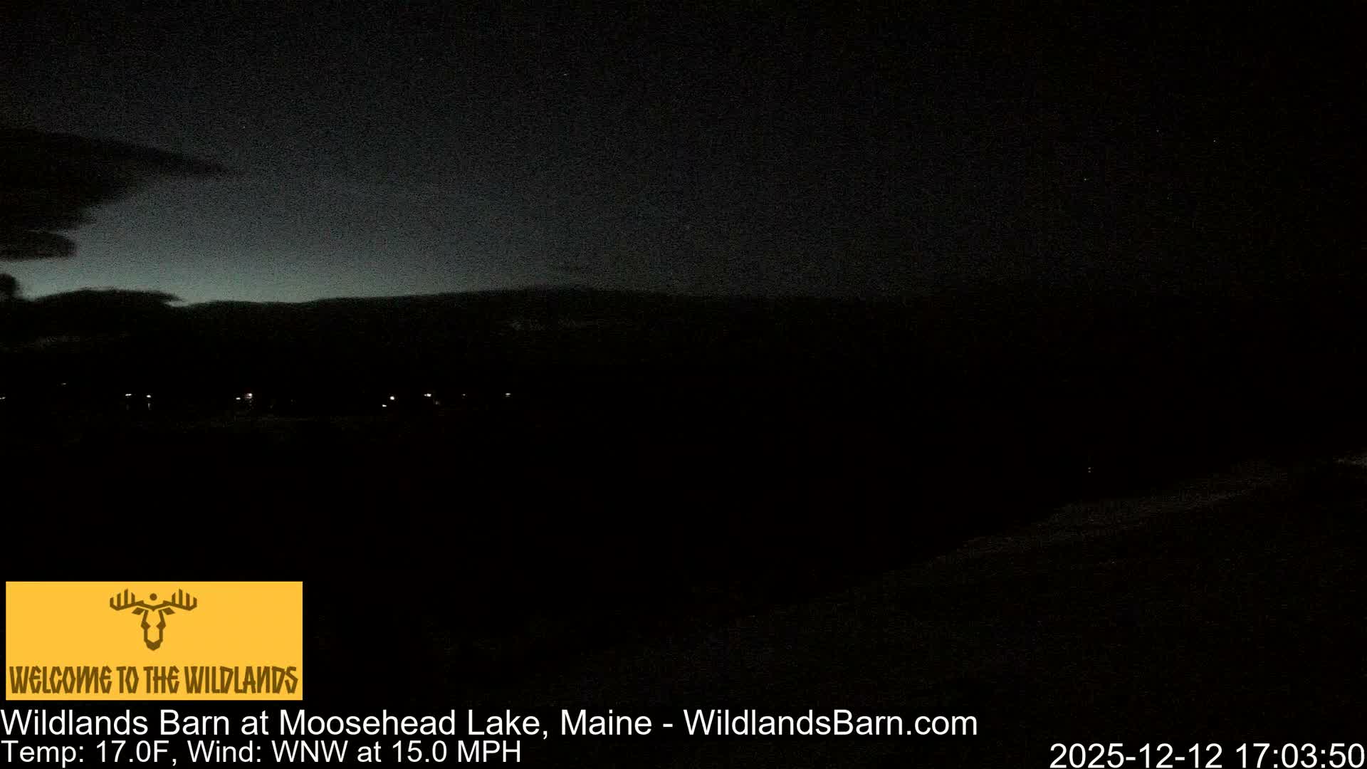 Moosehead Lake View from Wildlands Barn Live Cam - Northwest Piscataquis, Piscataquis, Maine, USA
