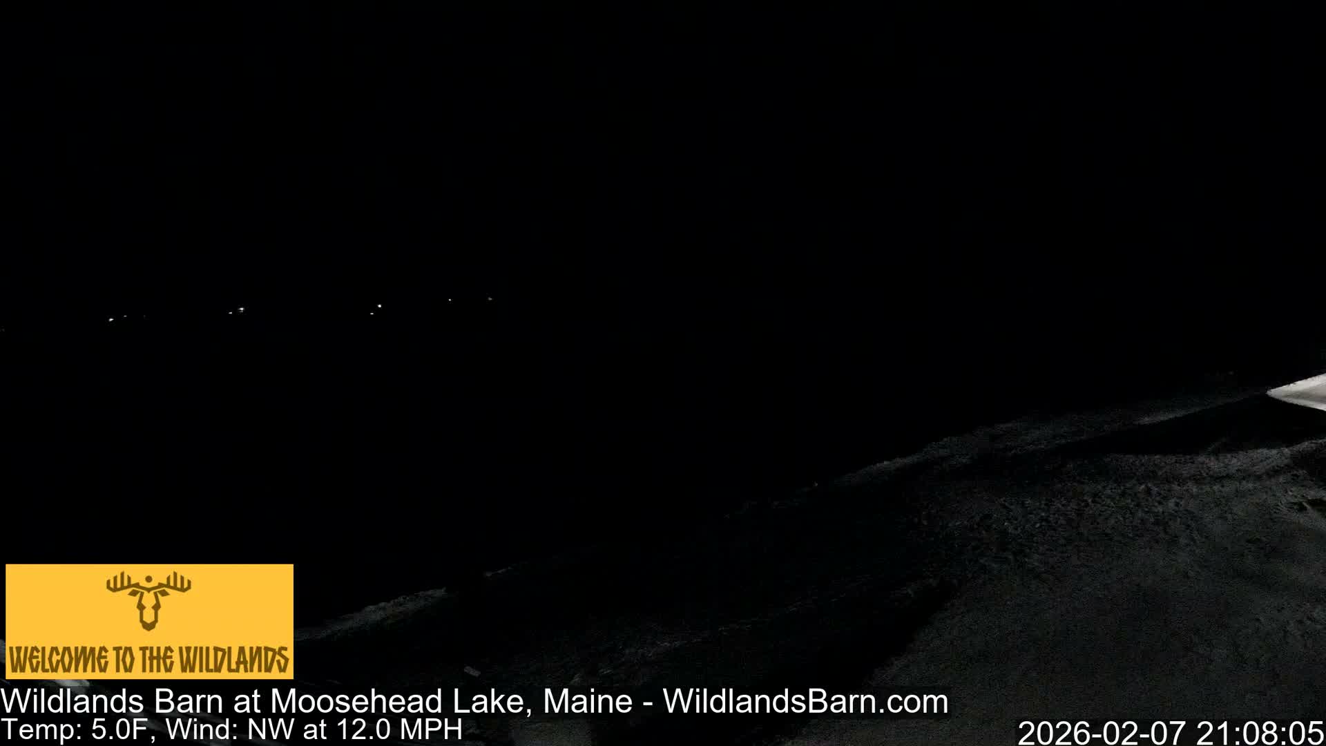 Moosehead Lake View from Wildlands Barn Live Cam - Northwest Piscataquis, Piscataquis, Maine, USA