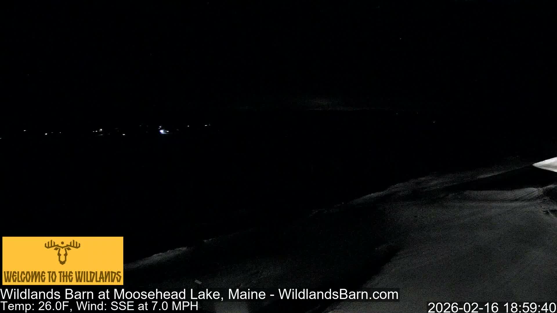 Moosehead Lake View from Wildlands Barn Live Cam - Northwest Piscataquis, Piscataquis, Maine, USA