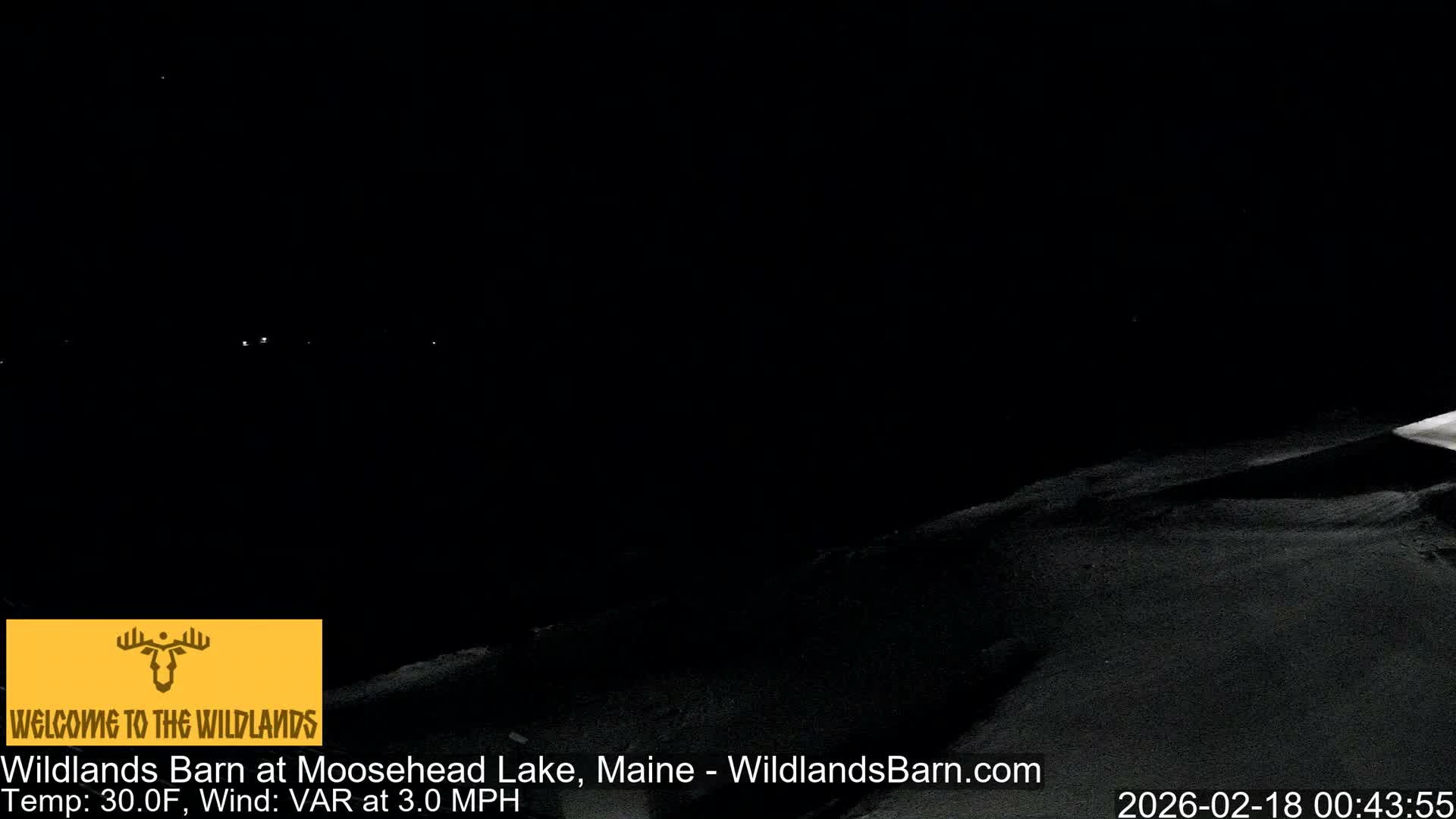 Moosehead Lake View from Wildlands Barn Live Cam - Northwest Piscataquis, Piscataquis, Maine, USA