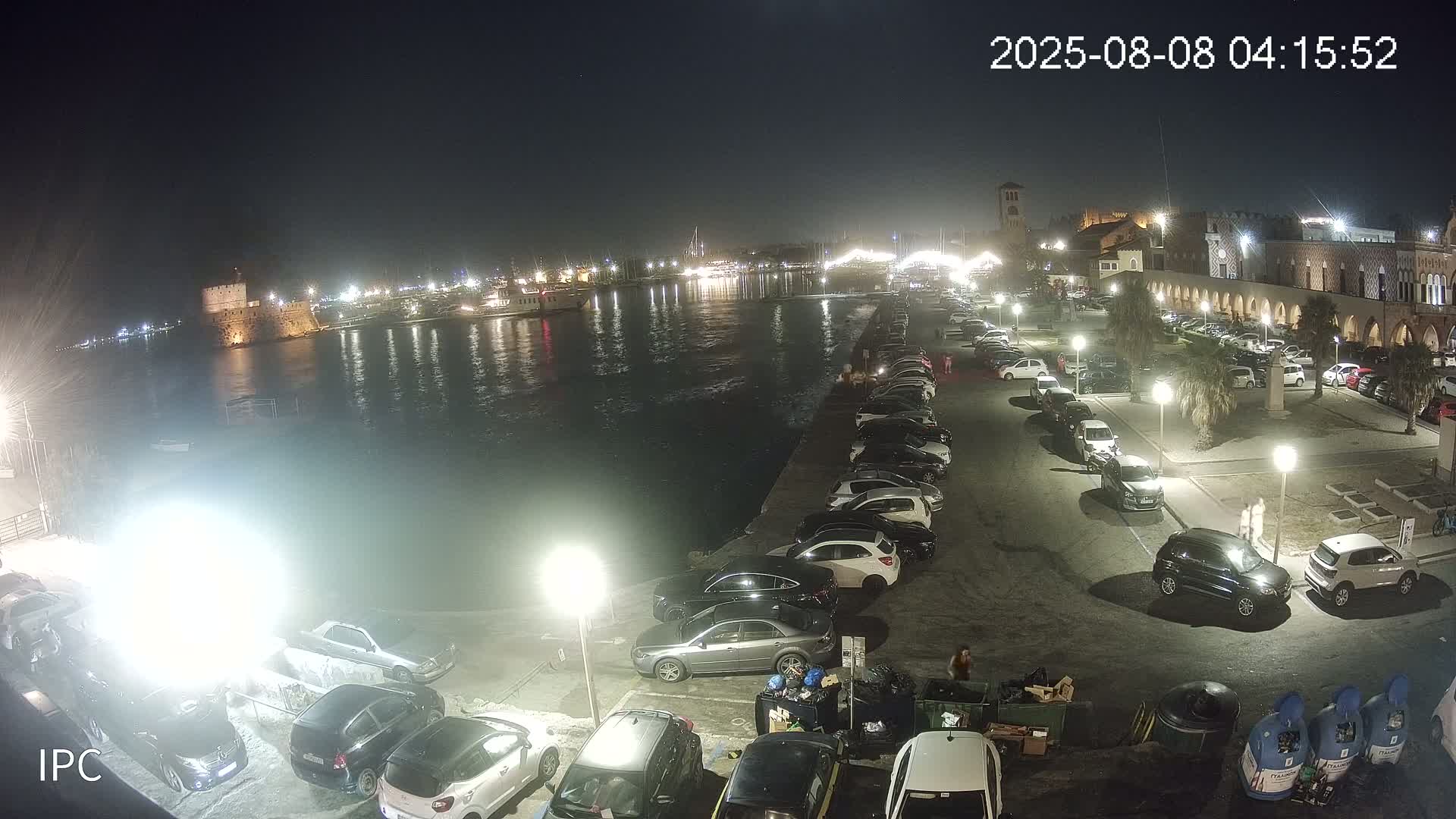Rhodes, Colossus of Rhodes (Kolossos tis Ródou)- Mandraki Rhodes Marina & Platia Antinavarchou Perikli Ioannidi Plaza Live Cam - Rhodes (Ródos), Dodacanese, South Aegean (Periféreia Notíou Aigaíou), Greece 